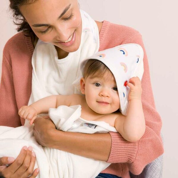 Serviette papillon Rainbow Bambou - Baby to love Produits