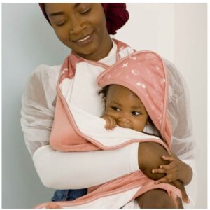 Serviette papillon Rose Bambou - Baby to love Produits