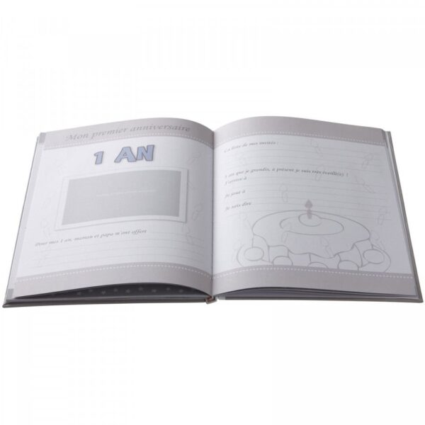Mon journal de naissance 40 pages Taupe Ourson - Domiva Produits