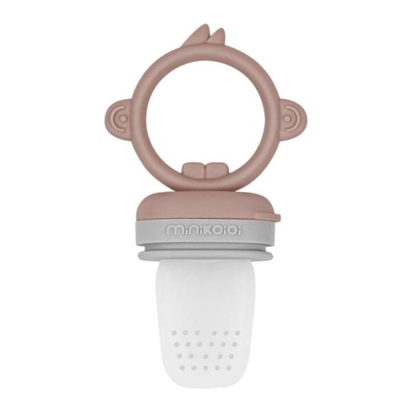 Grignoteur en silicone rose/gris - MiniKoiOi Produits