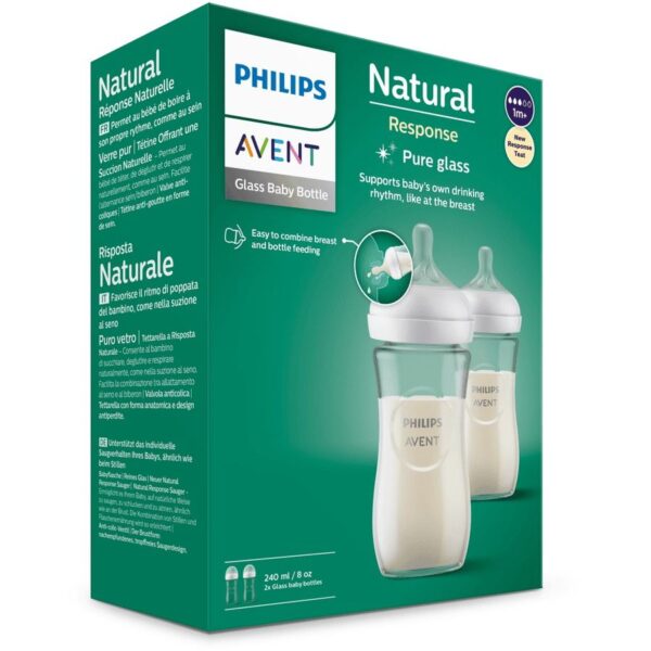 Biberon Natural Response verre 260 ml lot de 2 - Philips Avent Produits