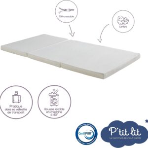 Mon P'tit Matelas Nomade 60x120 cm - P'tit lit Produits