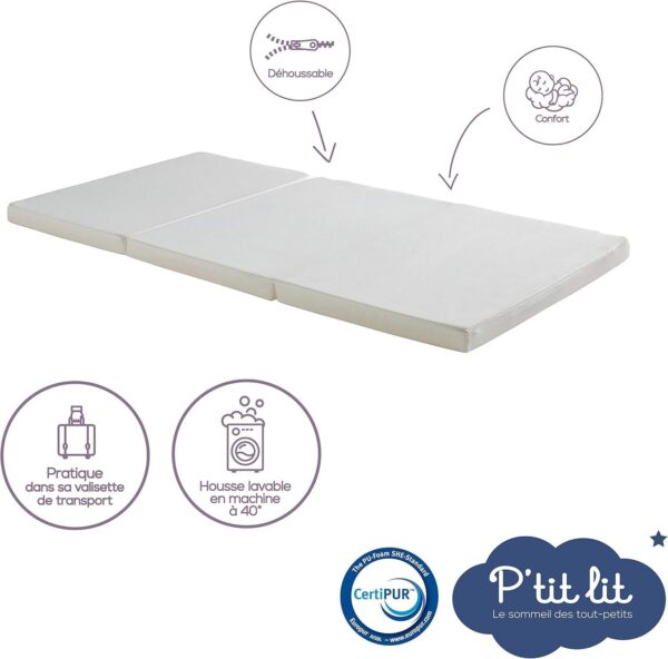 Mon P'tit Matelas Nomade 60x120 cm - P'tit lit Produits