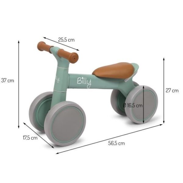 Draisienne 1- 3 ans Pina vert gris - Billy Produits