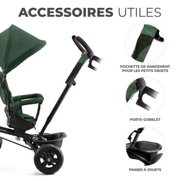 Tricycle Enfant Évolutif AVEO 9 mois à 5 ans Vert - Kinderkraft Produits