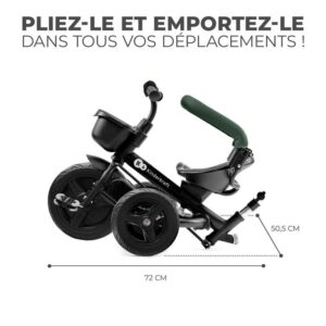 Tricycle Enfant Évolutif AVEO 9 mois à 5 ans Vert - Kinderkraft Produits