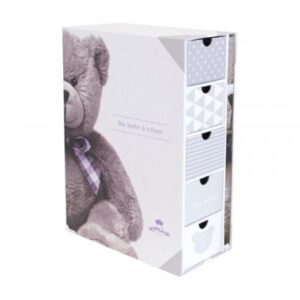 Coffret boîte à trésors + journal de naissance little bear - Domiva Produits