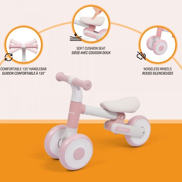 Draisienne Pliable 1 - 3 ans Azura rose - Baninni Produits