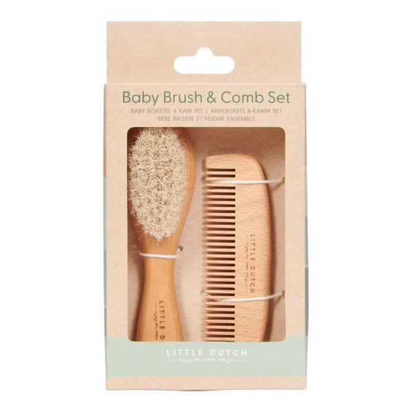 Brosse et Peigne bébé marron - Little dutch Produits