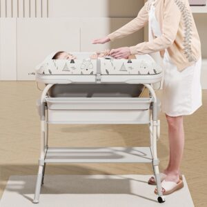 Table à Langer 2-en-1 avec Bain Ramona Gris - Baninni Produits