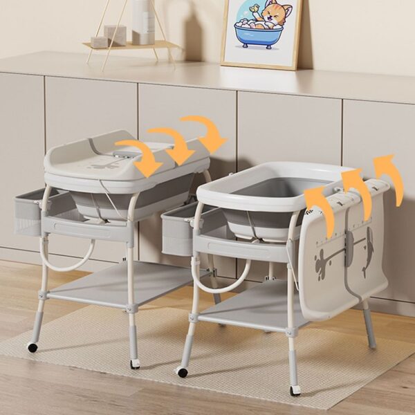 Table à Langer 2-en-1 avec Bain Ramona Gris - Baninni Produits