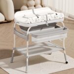 Table à Langer 2-en-1 avec Bain Ramona Gris - Baninni Produits