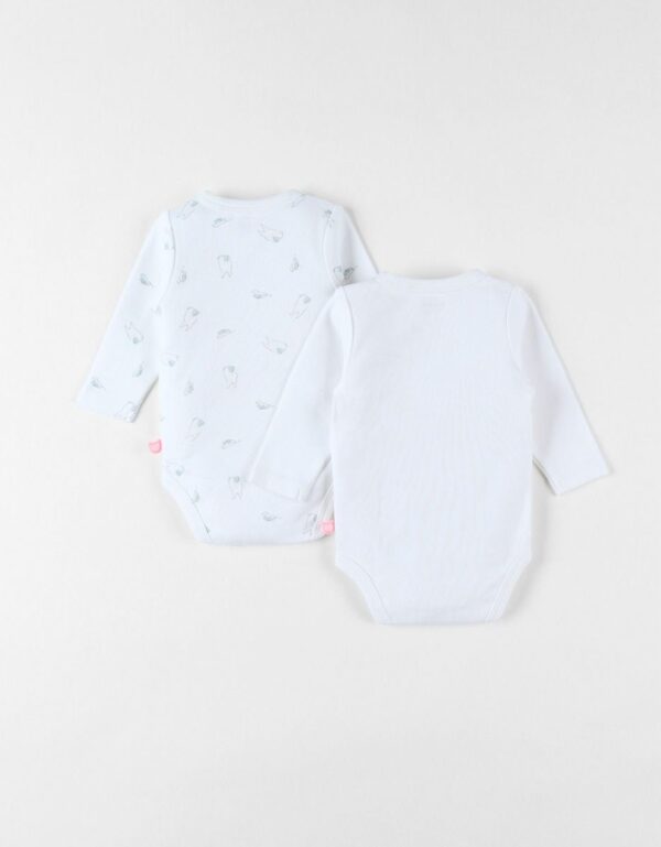 Lot de 2 bodies naissance en coton écru - Noukies Produits
