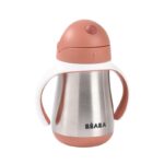 Tasse paille inox 250mL Terracotta - BEABA Produits