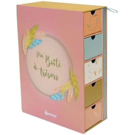 Coffret boîte à trésors + journal de naissance - Domiva Produits
