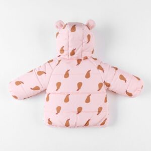 Veste déperlante poires doublée de Groloudoux® rose clair/caramel - Noukies Produits