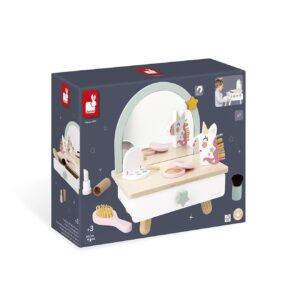 Coiffeuse de table en bois licorne blanc - Janod Produits