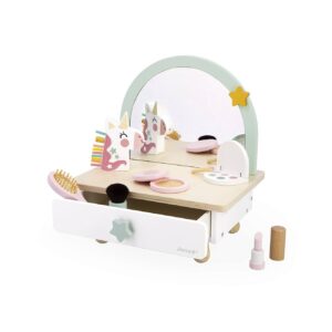Coiffeuse de table en bois licorne blanc - Janod Produits