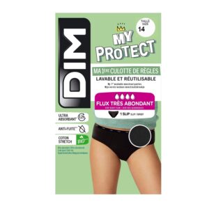 Culotte Menstruelle My Protect Lavable Flux Abondant Noir - DIM Produits