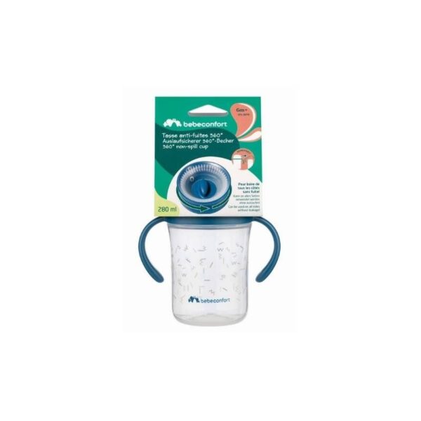 Tasse anti Fuites 360° 280ml bleue - Bébé Confort Produits