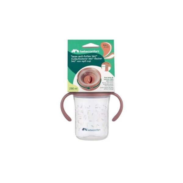 Tasse anti Fuites 360° 280ml terracota - Bébé Confort Produits