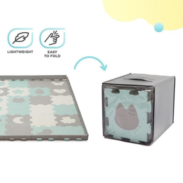 Tapis puzzle shape enfant Luno mousse Mint - Kinderkraft Produits