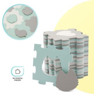 Tapis puzzle shape enfant Luno mousse Mint - Kinderkraft Produits