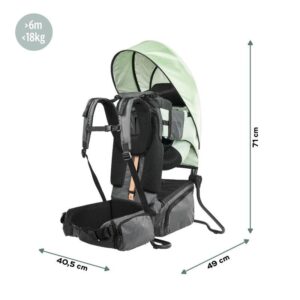 Porte-bébé de randonnée Moov & Hike Vert Sauge - Babymoov Produits