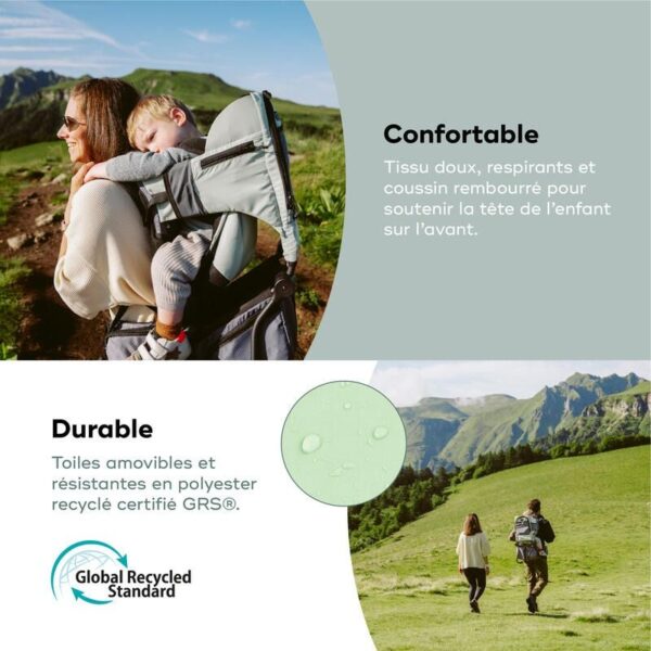 Porte-bébé de randonnée Moov & Hike Vert Sauge - Babymoov Produits