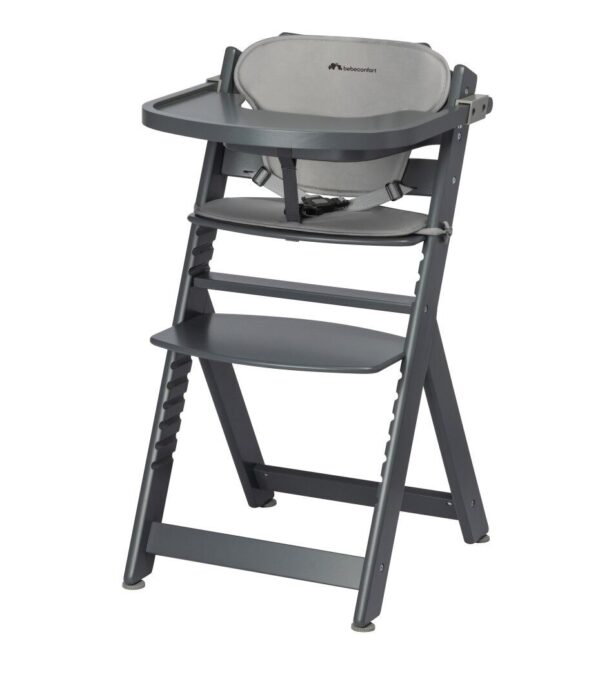 Chaise haute Timba avec coussins gris - Bébé Confort Produits