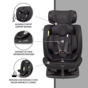 Siège d’Auto i-Size 40-150cm 0-36kg Nora Noir - Baninni – Image 10