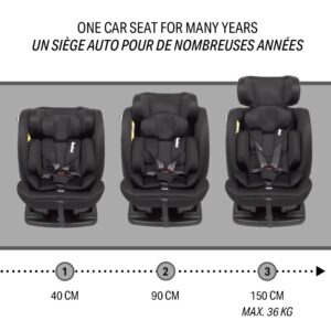 Siège d’Auto i-Size 40-150cm 0-36kg Nora Noir - Baninni – Image 8