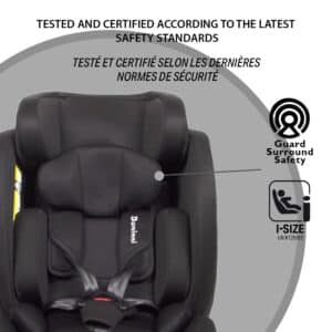 Siège d’Auto i-Size 40-150cm 0-36kg Nora Noir - Baninni – Image 6