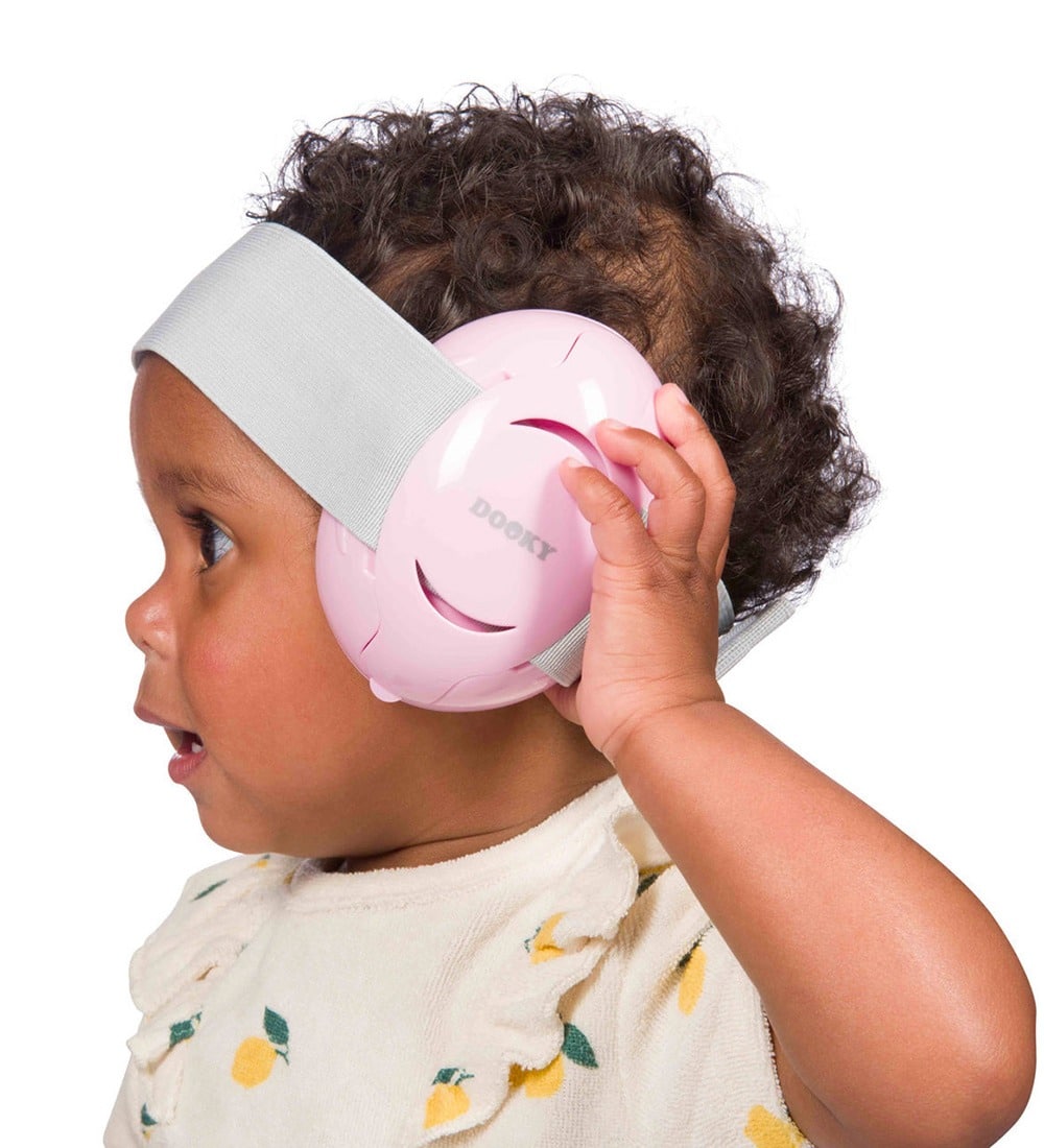 Casque Anti-Bruit Bébé 2 En 1 Rose – Protection Auditive Réglable 0-48 Mois Pour Sommeil Et Voyages