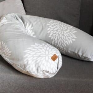 Coussin maternité Big Flopsy Jersey De Coton Flower gris - BEABA – Image 3