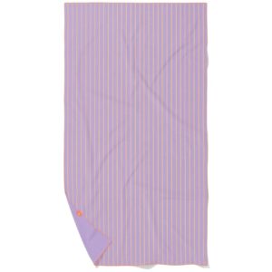 Serviette de plage 2 en 1 violet blanc jaune M 140x70cm - Quut – Image 4