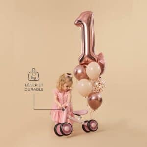 Cutie Flash Vélo d’équilibre 4 roues avec LED Rose – dès 12 mois - Kinderkraft – Image 4