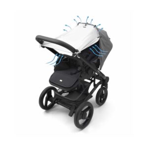 Pare-soleil universel – Protection UV pour poussette et nacelle blanc - Dooky – Image 3