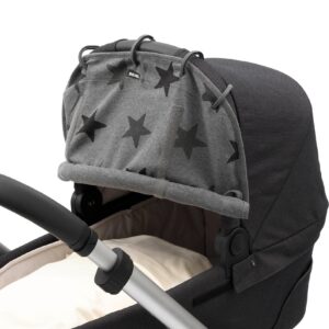 Pare-soleil universel – Protection UV pour poussette et nacelle Etoiles grises - Dooky – Image 7