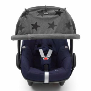 Pare-soleil universel – Protection UV pour poussette et nacelle Etoiles grises - Dooky – Image 3