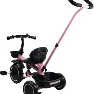 Tricycle évolutif Cara avec barre de poussée rose – Baninni – Image 3