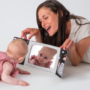 Livre Miroir XL Éveil Bébé – Jeu sur le ventre et conscience de soi – 0m+ – Image 3