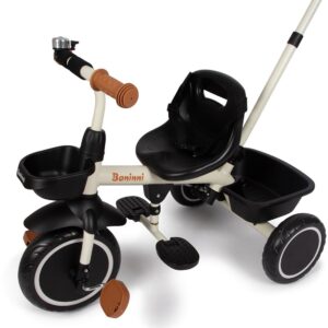 Tricycle avec barre de poussée Cara Beige - Baninni – Image 7