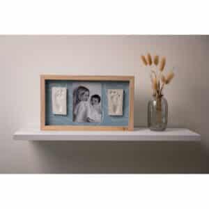 Cadre 2 empreintes + photo Bleu - Petit Artichaut – Image 2