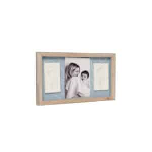 Cadre 2 empreintes + photo Bleu - Petit Artichaut – Image 1