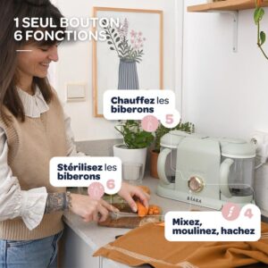Robot Cuiseur Vapeur Bébé Babycook Duo Misty Green 6 en 1 - BÉABA – Image 6