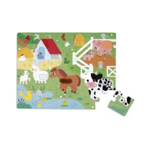 Puzzle Ferme Multicolore - Janod – Image 1