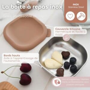 Boîtes Repas Inox Multi-Usage x3 Natural Set - Béaba – Image 8