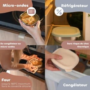 Boîtes Repas Inox Multi-Usage x3 Natural Set - Béaba – Image 7