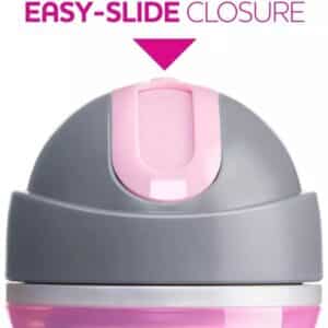 Gourde à paille avec paille 266 ml rose 14m+ parois isolante - Chicco – Image 4